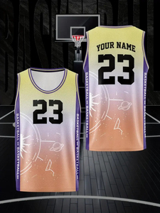 Maillots de basket-ball d'été professionnels 100% Polyester sans manches séchage rapide respirant uniforme Style National grande taille Option - Product Image 6