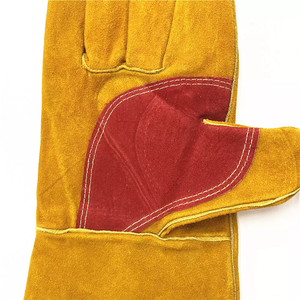 Construction jaune de haute qualité Utiliser des gants de soudage en cuir de vache 16 "40cm 2025 - Product Image 6