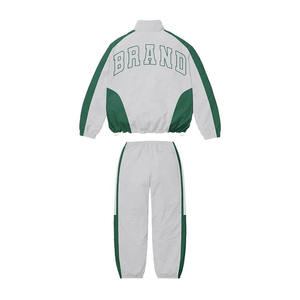 Survêtements en nylon personnalisés de haute qualité pour hommes surdimensionné fermeture éclair Baggy coupe-vent Jogging costumes coupe-vent ensemble pour l'hiver - Product Image 2