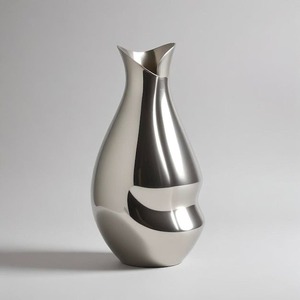 Florero de aluminio rústico alto con cuerpo ancho y contorno elegante diseñado para decoración festiva y eventos especiales - Product Image 6