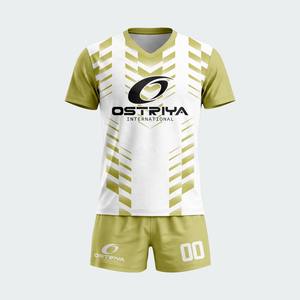 Quick-Dry Lightweight Polyester Soccer Wear Sets OEM Service <b>Heat</b>-Transfer Name Printing Short Sleeve Front Logo for Training - Product Image 6
