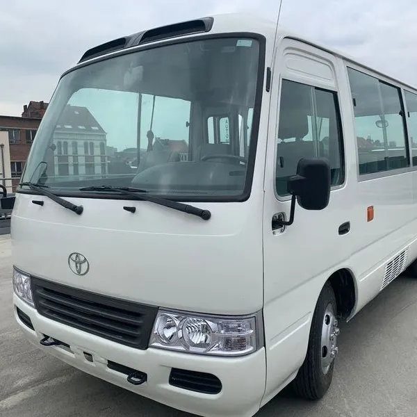 Toyota Coaster 30 Kursi dengan Kursi Kulit Mesin Diesel Baik untuk Bus Sekolah Menggunakan Harga Murah