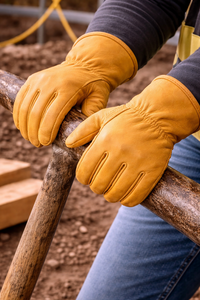 Guantes de Trabajo Industriales de Cuero para Construcción y Manipulación Manual, Protección Duradera para las Manos con Fabricación de Logotipo Personalizado - Product Image 2