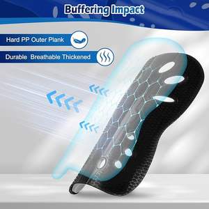 Espinilleras de Fútbol Ligeras y Transpirables de Cuero, 2 Pares, Protector de Pantorrillas para Jugadores de Fútbol Adultos, Mangas Protectoras para Espinilleras - Product Image 3