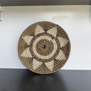 Décoration murale ronde motif tissé à la main jonc de mer naturel Décoration de la maison Matériau naturel Fabriqué au Vietnam Décoration murale en gros - Product Image 3
