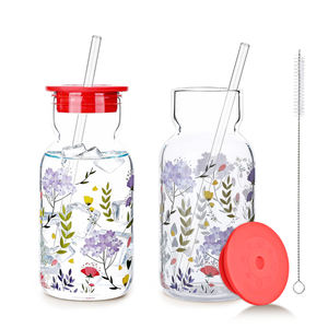 Produits les plus vendus 2026 Bouteille en verre pour eau gazeuse Tasse à café Tasse de voyage mondiale Écologique Verre borosilicate de haute qualité Vaisselle - Product Image 2