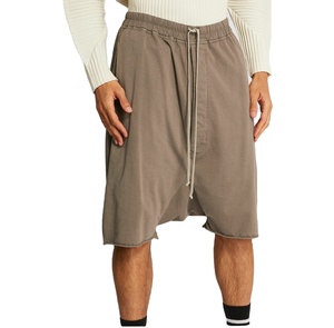 Pantalones Cortos Deportivos Personalizados de Hip Hop para Hombre, con Entrepierna Caída, Transpirables, de Poliéster/Algodón, Felpa, Sólidos, No Tejidos, Servicio OEM con Bolsillos con Cremallera - Product Image 6