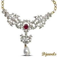 Collier Romantique Djewels en Diamant Naturel Or Jaune 14K Certifié IGI INGEMCO Sertissage à Griffes Taille Brillant pour Femme Anniversaire