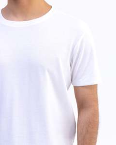T-shirts tricotés personnalisés pour hommes en gros – Impression sérigraphique OEM de haute qualité, aspect coton écologique vierge - Product Image 3