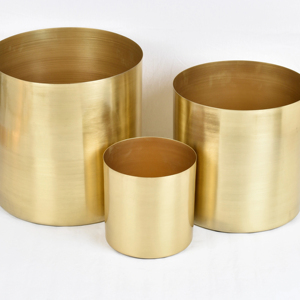 Macetas de Hierro Chapadas en Oro Estilo Rústico, Venta al por Mayor, Mejores Precios, Logotipo Personalizado, Últimos Diseños de Moda, Novedades para el Hogar - Product Image 1