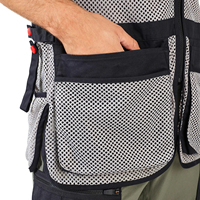 Gilets de tir en argile personnalisés en tissu léger Vêtements de chasse Gilet de tir Poches de gilet en maille