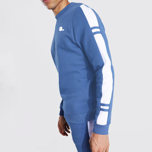 Conjunto de chándal de cuello redondo de bloque de Color de alta calidad para hombre, ropa de calle de invierno transpirable, chándal con capucha, cierre de cordón 2 1 - Product Image 3