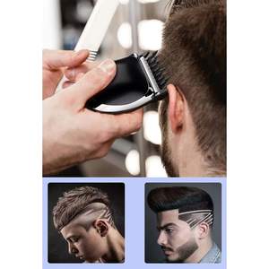 Tondeuse à cheveux électrique sans fil professionnelle rechargeable par USB, kit de toilettage pour hommes avec prise américaine, outil de coupe électrique - Product Image 1