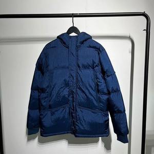 Chaqueta acolchada de invierno para hombre y mujer, parche de manga bordado, chaqueta de nailon de Metal, abrigo, chaqueta con capucha de algodón, Parkas, sólido para hombre - Product Image 2