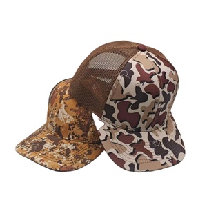 Top Trendy Men Custom 5 Paneles Logotipo personalizado Bordado Sin estructura Béisbol Snapback Cap - Trucker Hat con panel de malla - Product Image 3