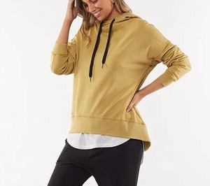 Sudadera con capucha de lana de algodón liso para mujer, Jersey cálido de invierno con etiqueta privada - Product Image 5