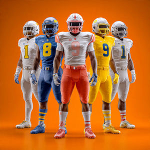 ชุดฟุตบอลอเมริกันแบบซับลิเมชั่น ชุดกางเกงฟุตบอลอเมริกัน พร้อมหมายเลขทีม - Product Image 3