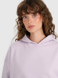 Sudadera con capucha y hombros caídos para mujer con logotipo personalizado de calidad superior, sudaderas con capucha en blanco antiarrugas y transpirables para mujer - Product Image 3