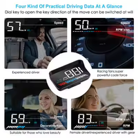2025 Top vente M7 HUD usine jauge numérique universelle vitesse et température de l'eau pour toutes les voitures OBD2 + GPS affichages de tête de pare-brise