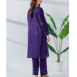 ชุดชาลวาร์ คามีซ ผ้าเนื้อนุ่ม สไตล์ปากีสถาน สำหรับผู้หญิง สวมใส่สบาย มีจำหน่าย - Product Image 3