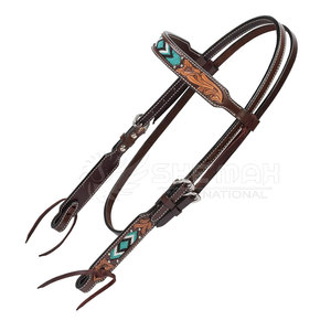 Brida de caballo ecuestre de cuero personalizado Servicio OEM Precio razonable 2025 Bridas de equitación de último diseño - Product Image 5