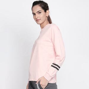 Sweat femme décontracté à manches longues pull à col athlétique sweats courts avec tenue réglable à faible coût - Product Image 3