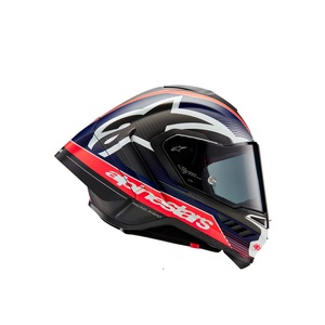 Nuevo Casco Alpine-star Supertech R10 TEAM en Negro Mate/Rojo Carbón/Azul - Product Image 1