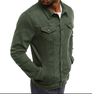 Vente en gros 2024 Nouvel arrivage de streetwear mode pour hommes veste en jean design personnalisé de haute qualité veste en jean déchirée à boutons avant - Product Image 2