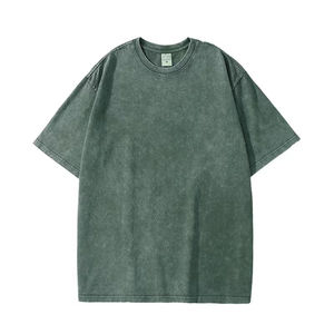 Camiseta extragrande informal personalizada, ropa informal, camiseta lavada Vintage para hombre con estampado de logotipo, camisetas lavadas vintage desgastadas - Product Image 1