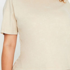 เสื้อยืดสตรีผ้านุ่มใส่สบายสำหรับใส่ลำลองบริการ OEM - Product Image 4