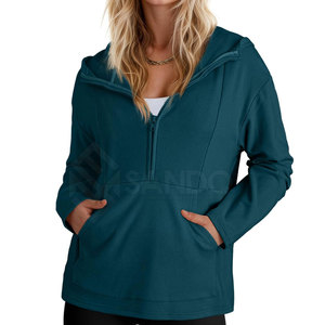 เสื้อฮู้ดซิปครึ่งตัวของผู้หญิงสำหรับผู้ใหญ่เสื้อผ้าลำลองระบายอากาศได้ดีสินค้ามาใหม่สำหรับฤดูหนาว - Product Image 1