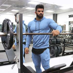 เสื้อฮู้ดฟิตเนสผู้ชาย ทรงเข้ารูป สำหรับออกกำลังกาย ฝึกซ้อม บอดี้บิลดิ้ง สไตล์แอคทีฟ - Product Image 2