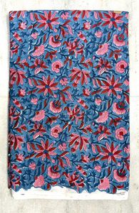 Jaipur 100% Cotton Hand Block Printed Fabric Handmade Traditional Eco Friendly Breathable Handcrafted Block Print Cotton Fabric - Product Image 2