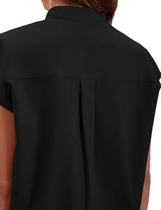 Conjunto de exfoliante para mujer, Top exfoliante elástico y pantalones para correr, traje exfoliante antiarrugas con cuello mandarín, uniforme médico - Product Image 3