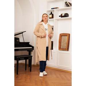 Abrigo largo forrado de visón, talla grande - Product Image 4