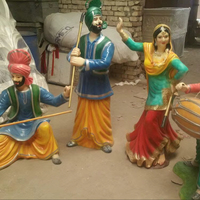 Statues en bois de style Punjabi Bhangra, décoration de mariage moderne, simple et luxueuse, OEM/ODM disponible, marque Shobha Jain Impex, livraison rapide