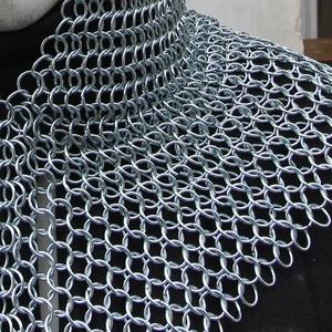 Juego de disfraz de cota de malla medieval de alta calidad, armadura de recreación de anillo a tope de aluminio con capucha, precio al por mayor, artesanías de Metal - Product Image 4