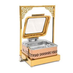 <b>Server</b> Chafing Dish <b>Food</b> <b>Warmer</b> <b>Buffet</b> Chafing Dish Designer <b>Food</b> <b>Warmer</b> Silver Dish Metal with Stove <b>Buffet</b> <b>Food</b> - Product Image 3