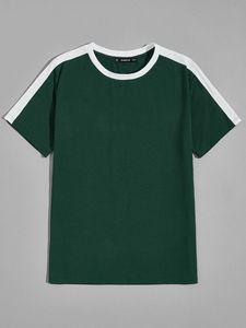 Camiseta de lana con cuello redondo regular de algodón 100% con patrón de verano para hombre, personalizada, ecológica, 220g, antipilling, secado rápido, talla grande, OEM - Product Image 3