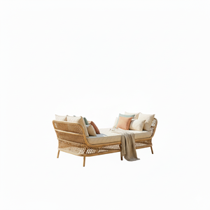 Banco de Ratán para Exteriores, Minimalista, Duradero, Ecológico y Cómodo para Villa, Apartamento, Sala de Estar, Comedor, Casa de Campo y Hotel - Product Image 2