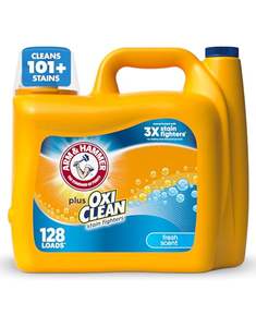 Detergente líquido para ropa Arm & Hammer Plus OxiClean con aroma fresco (Altamente valorado por sus beneficios de limpieza 5 en 1 y eliminación de manchas) - Product Image 2