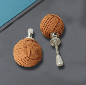 Tiradores de Metal de madera de cuero anudado moderno para cocina, dormitorio, baño, sala de estar, armarios y armarios, proveedor global - Product Image 2