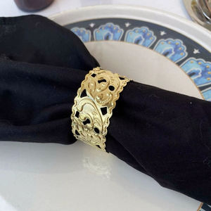 Anneau de serviette en métal moderne, design élégant et minimaliste, luxe, compléments de mariage, espaces de repas contemporains, élégant et fonctionnel - Product Image 1