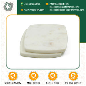 Ensemble de sous-verres carrés en marbre blanc de qualité supérieure Fabricant et exportateur de gros basé en Inde à des prix de gros imbattables - Product Image 2