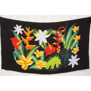 Sarongs hawaïens peints à la main en rayonne de qualité supérieure, paréo, vente en gros personnalisée, vêtements de plage, couverture, îles du Pacifique, HPBU016-01-200 - Product Image 1