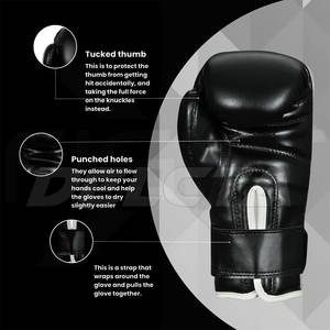 Gants de boxe professionnels en vente chaude, matériau durable, gants de boxe taille adulte - Product Image 3