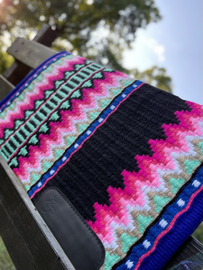 Couverture de selle Western Show Horse Design néo-zélandais Couverture de selle en laine faite à la main Top Tapis de selle en laine Taille - Product Image 3