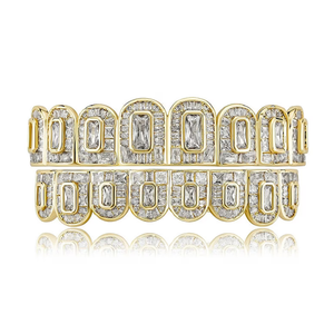 Fourniture directe d'usine Glacé Grillz Set haut et bas pour le style et l'usage personnel pour les occasions de fiançailles - Product Image 3