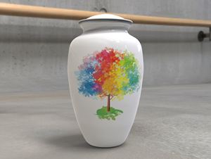 Urna Funeraria Artesanal para Adultos - Monumento de Árbol con Colibrí Estilo Europeo/Americano - Product Image 2
