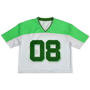 T-shirt de maillot de football en maille surdimensionnée à manches courtes pour hommes, chemises en maille de football rétro avec coupe carrée - Product Image 6